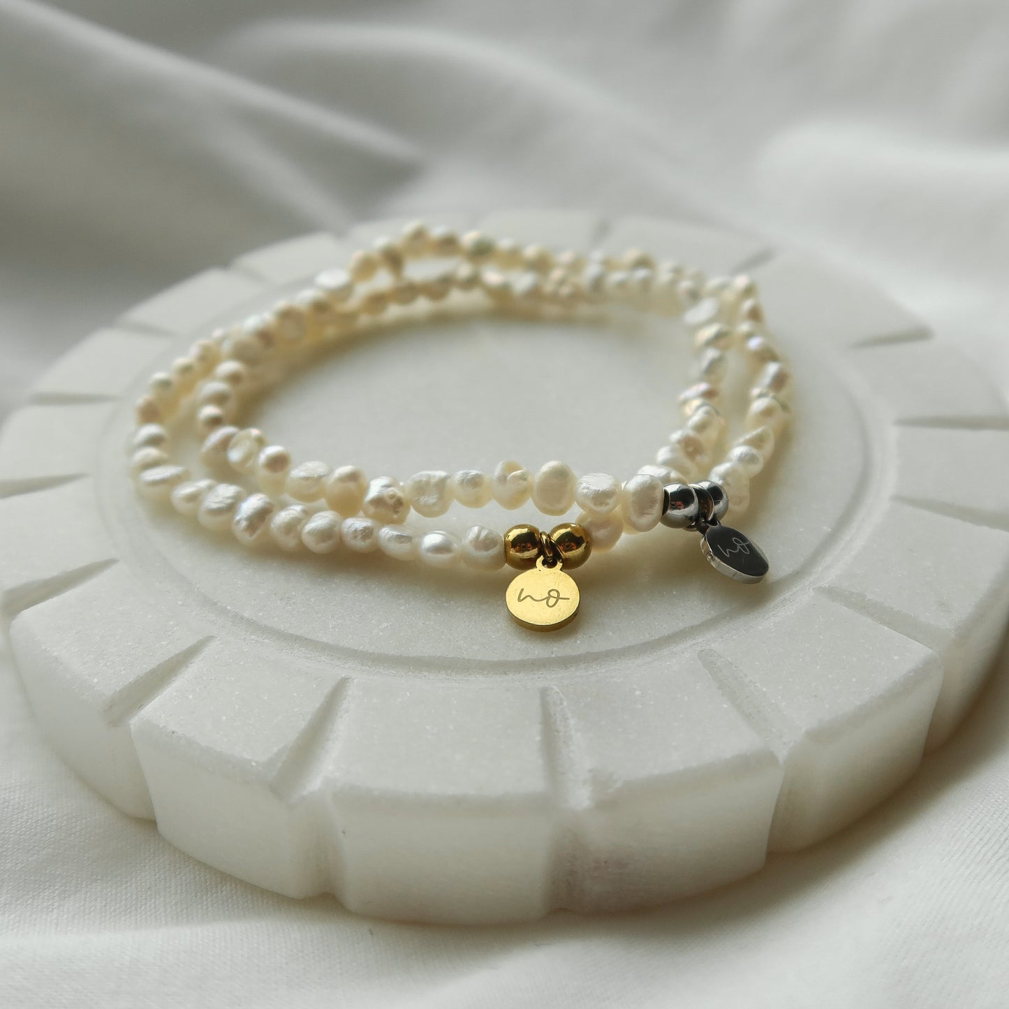 Armband mit Süßwasserperlen