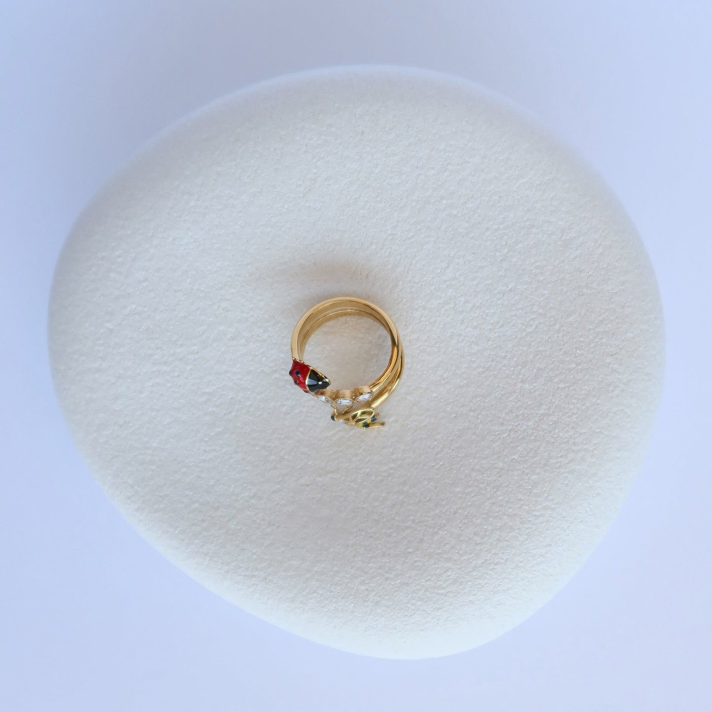 Ring mit Biene und Marienkäfer