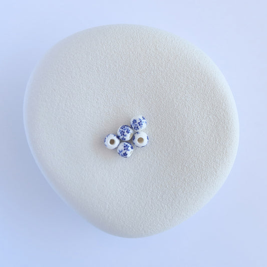 Porzellan Perle mit Blümchen