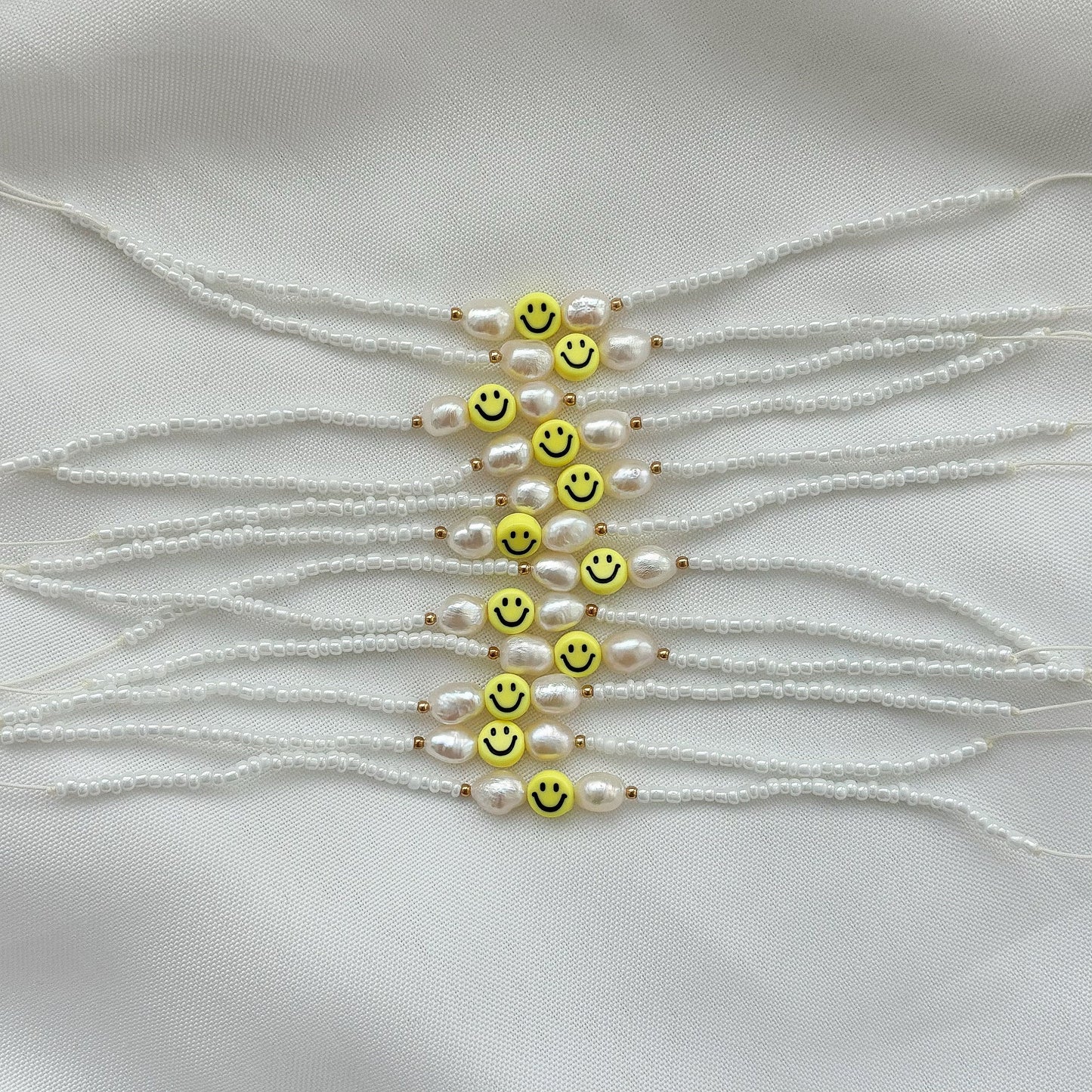 SMILEY Perlenarmband - Freundschaftsarmband - Geschenk zur Geburt, Muttertag, Geburtstag