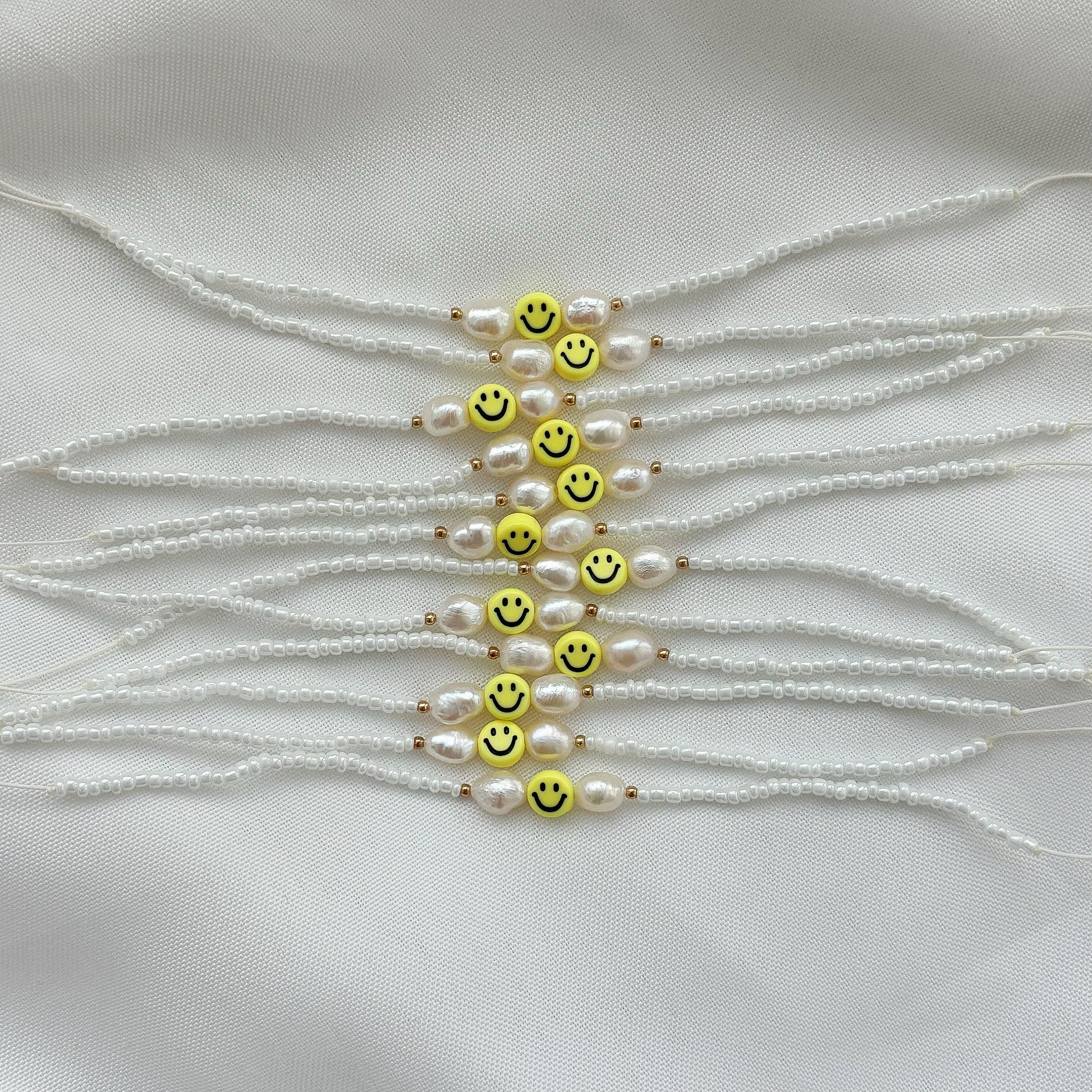 SMILEY Perlenarmband - Freundschaftsarmband - Geschenk zur Geburt, Muttertag, Geburtstag